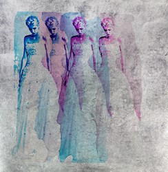 Boudoir Echo I by Pezhman - Glazed Original Painting on Box Canvas sized 30x30 inches. Available from Whitewall Galleries
